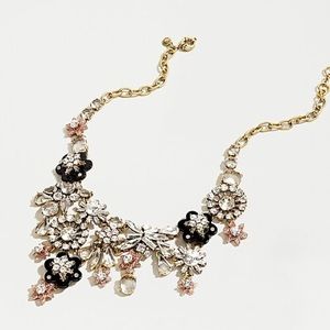 J. Crew Night flower crystal necklace